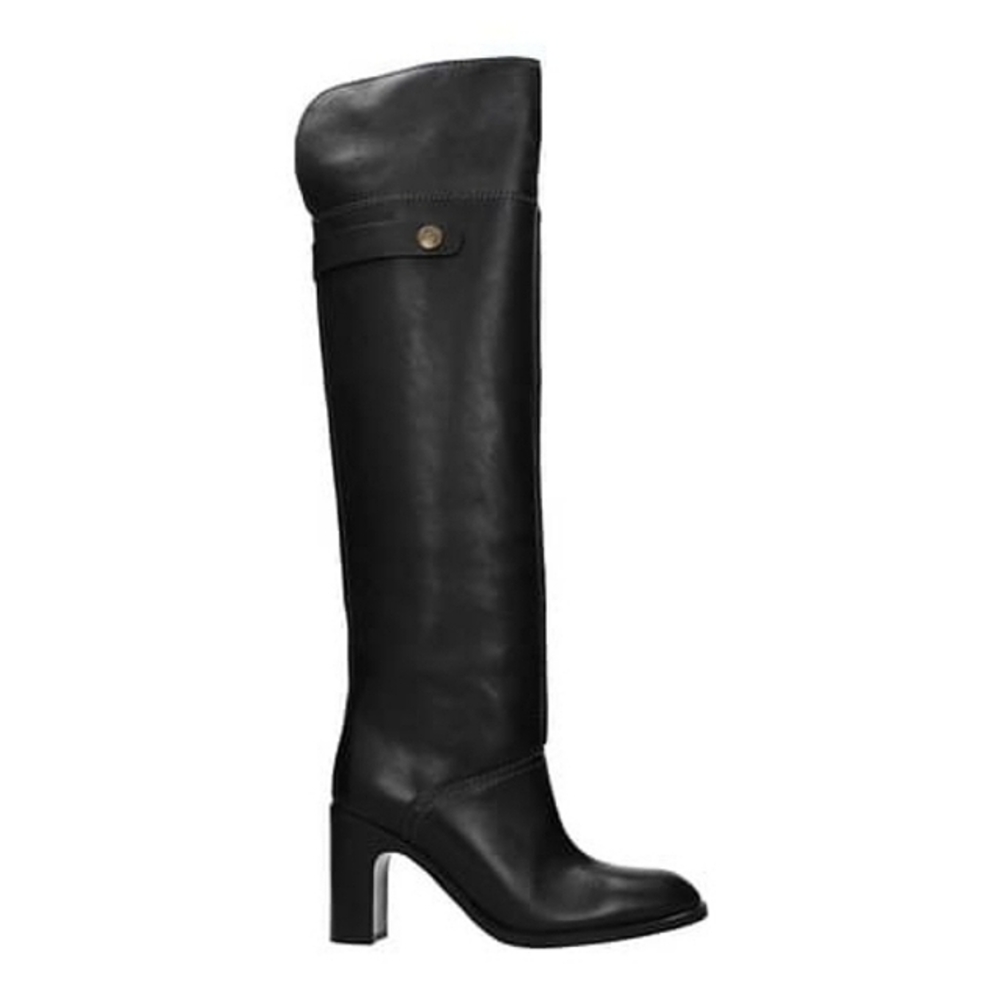 NEW Chloé Geniune leather Annia Over The Knee Fold Over Heeled Boots